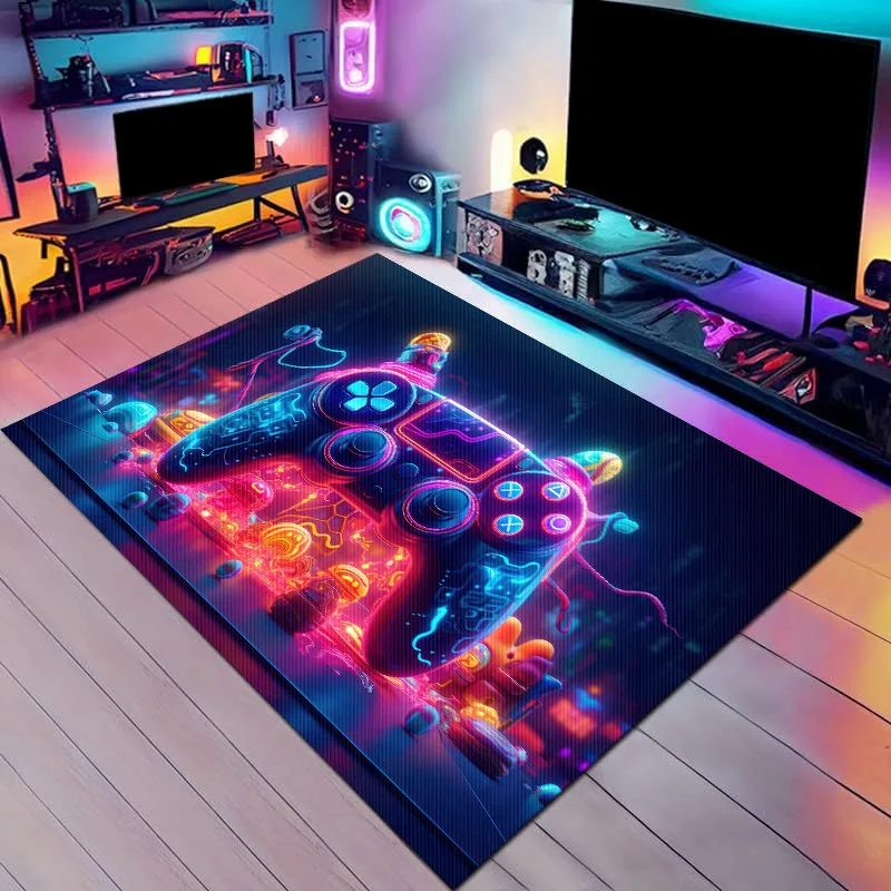 Floor Mat Vikama Gamepad Esports Gaming Room Home decor Console Cartoon Cyberpunk Large area
