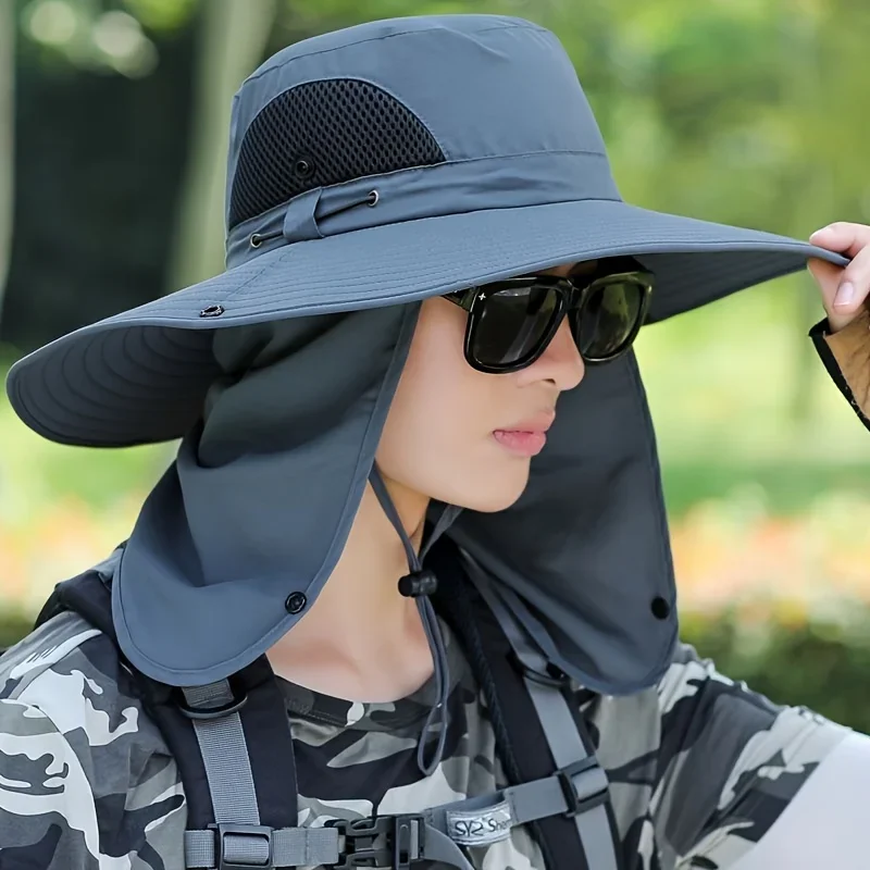 1pc Summer Wide Brim Sun Hat For Outdoor Activities - Fishing, Beach, Cycling