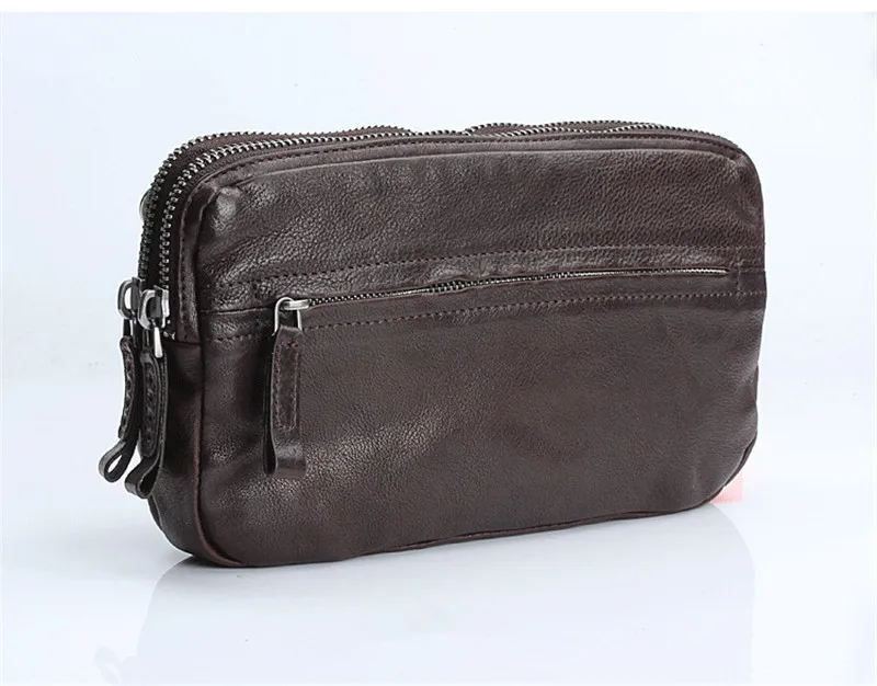 PNDME vintage high-quality genuine leather men's women's large-capacity clutch bag casual luxury real cowhide phone coin purse