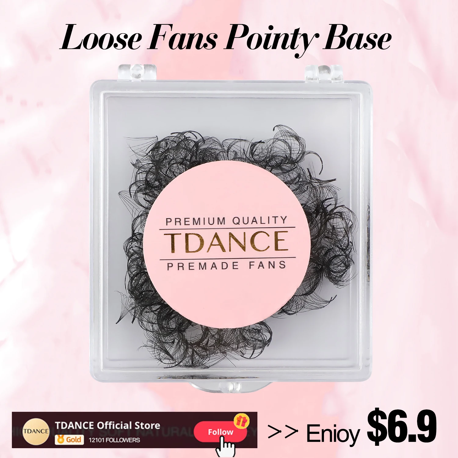 

Ресницы TDANCE 500 для наращивания, базовые тонкие ресницы для наращивания