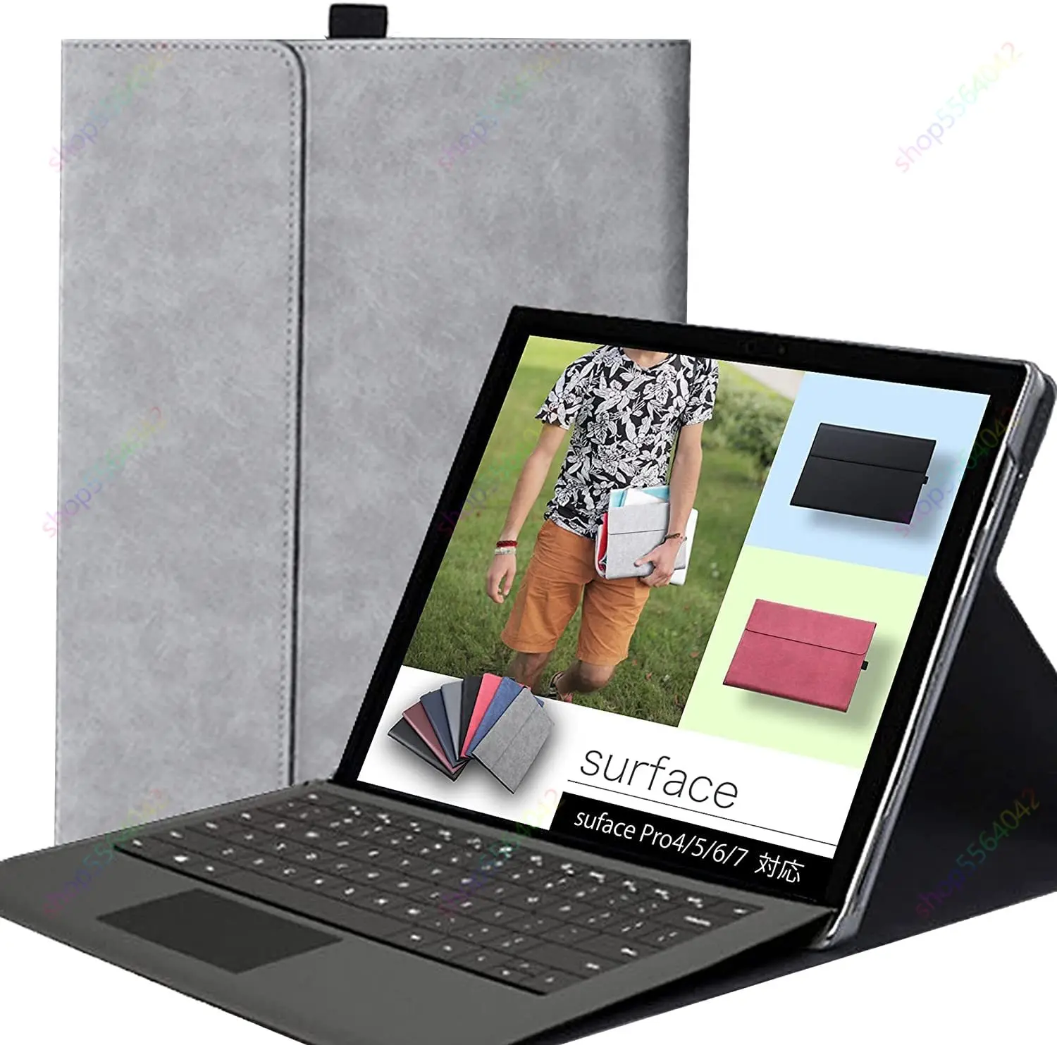 Custodia In Pelle Pu Per Microsoft Surface Pro 7 6 5 4 Custodia Protettiva Per Tablet Da 12.3 Pollici Per Surface Pro 8 9 13 ''Go 4 3 2 10.5