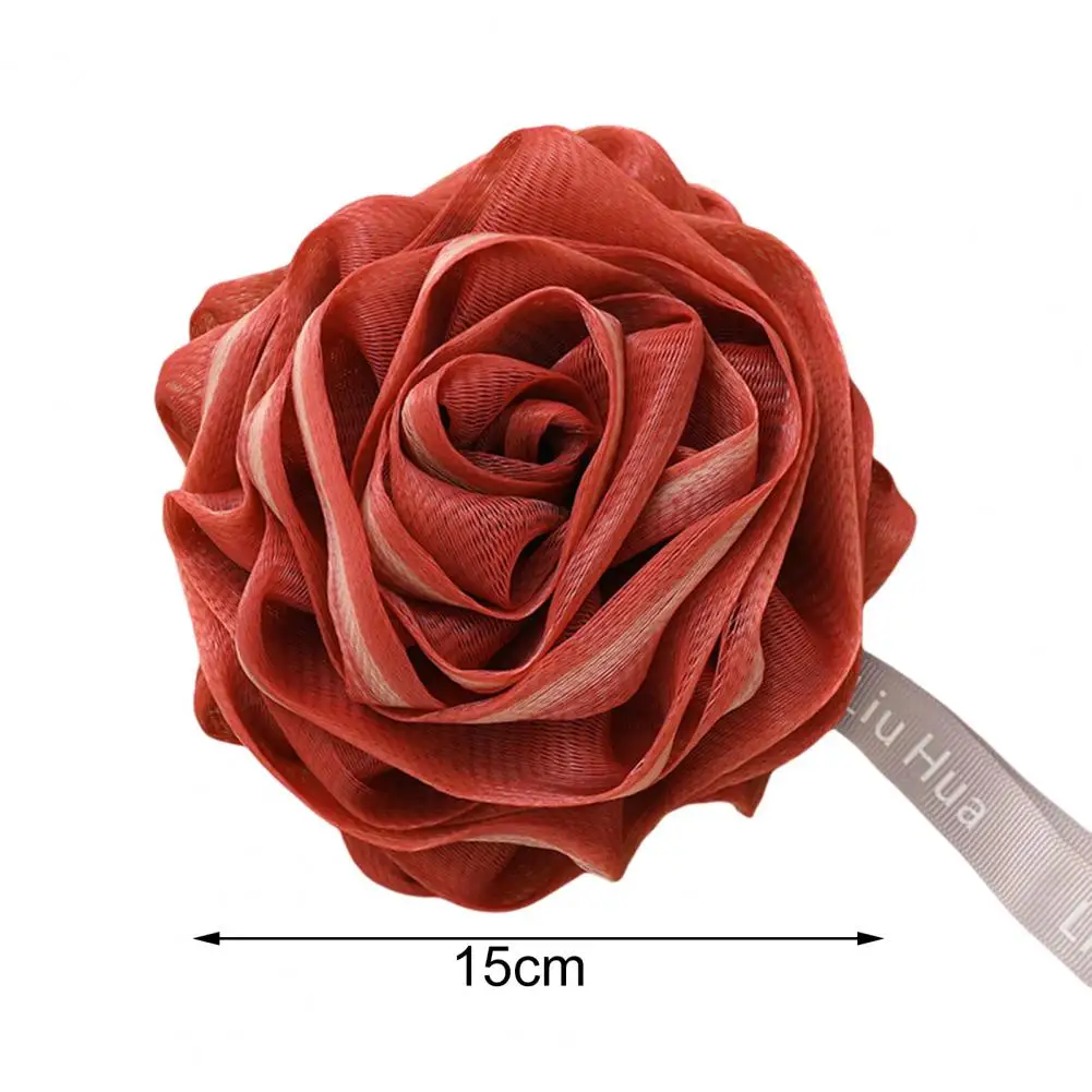 15cm Bath Ball Ultra Soft Fast Foaming Bathing Flower Foaming Sponge Bubble Rose Shower Loofah Exfoliating Pouf Ball Bathroom