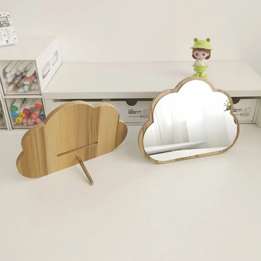 

Cloud-Shaped Vanity Mirror Fashion Cosmetic Tools Foldable Makeup Mirror delicate Creative Desktop Stand Mirror Dormitory