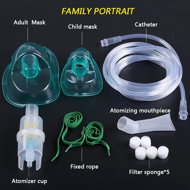 Inhalateur Accessoires Adultes Enfants Inhalateur Ménage Set Nébuliseur  médical Compresseur Coupe Embouts buccaux Filtres Accessoires Outils