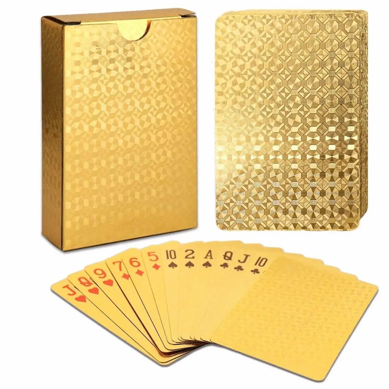 Golden Waterproof Playing Cards Poker Parties Games Halloween/Thanksgiving Day/Christmas Gift playing cards