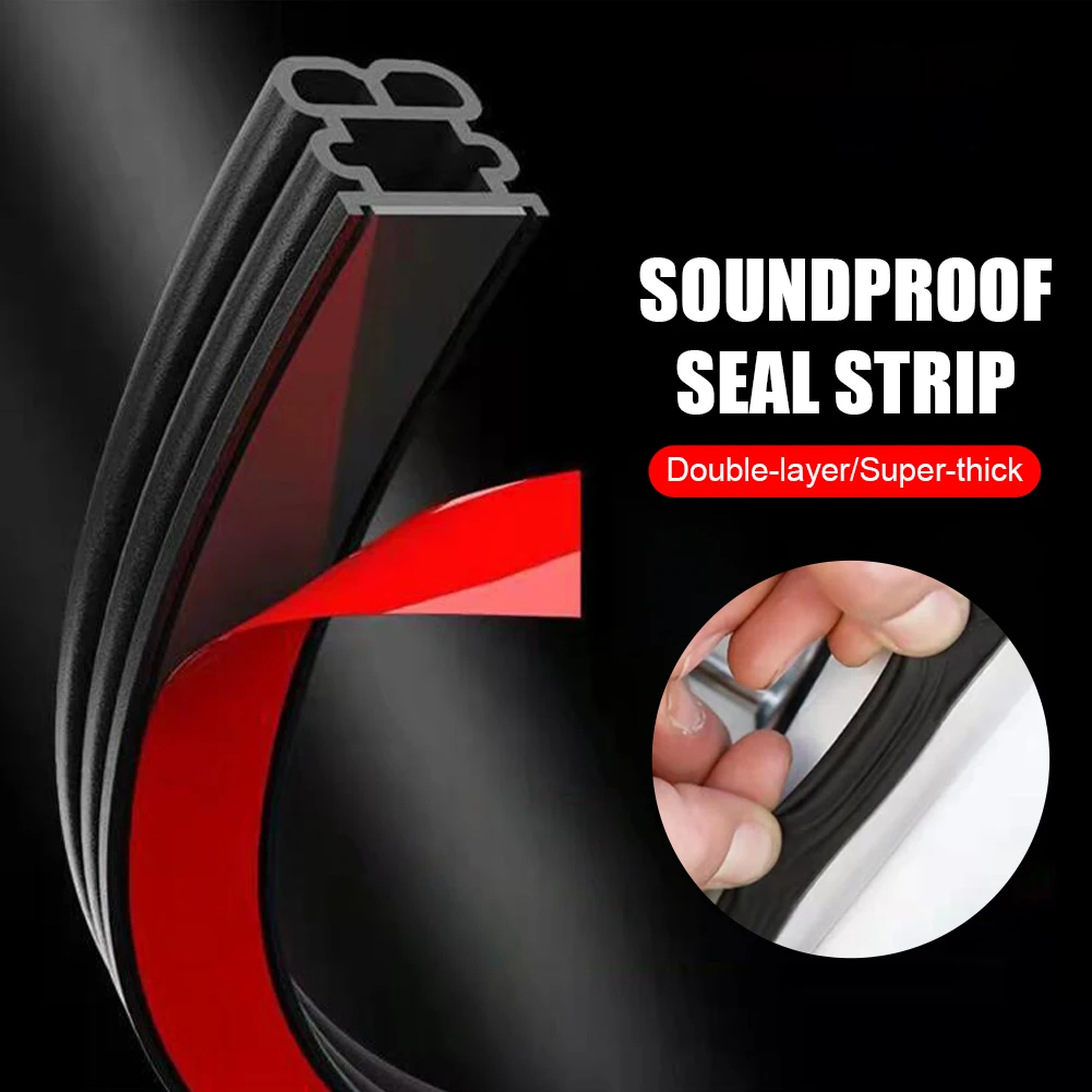Car Door Seals Double Layer Auto Stickers Soundproof Hood Car