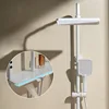 Shower System Set Modern Showers For Bathroom Piano Button Ambient Light  Brass Glass Shelf Shower Digital Display Shower Set 2