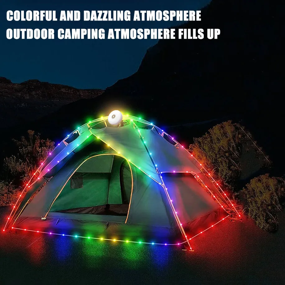 LED Camping Lamp Strip 8 Modes 10M Length Light Belt Back Magnetic Suction Outdoor Waterproof Tent Decoration Lamp String led string lights decorative lights string lights led fairy lights