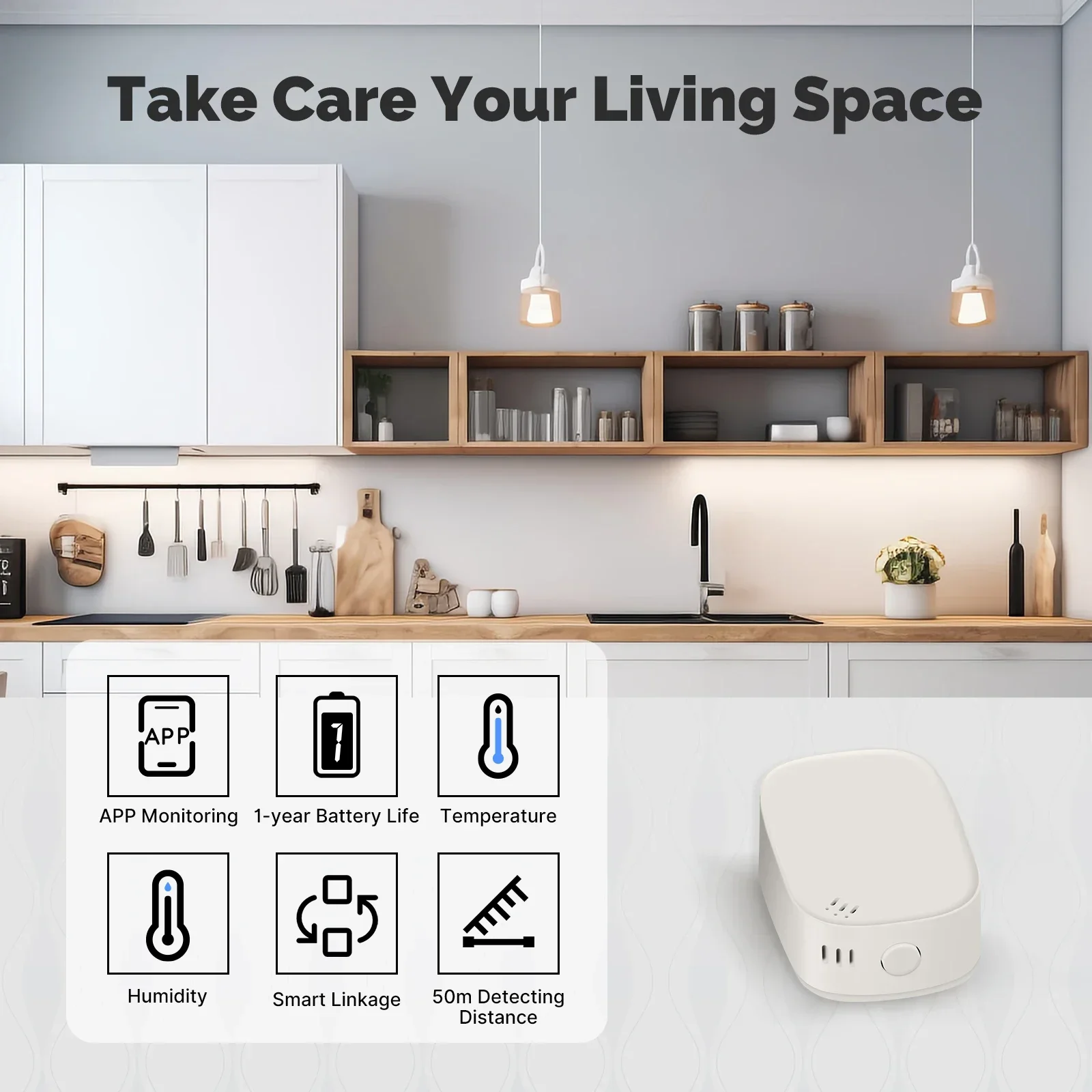 Tuya Zigbee Smart Temperature Humidity Sensor Battery Powered Indoor Hygrometer