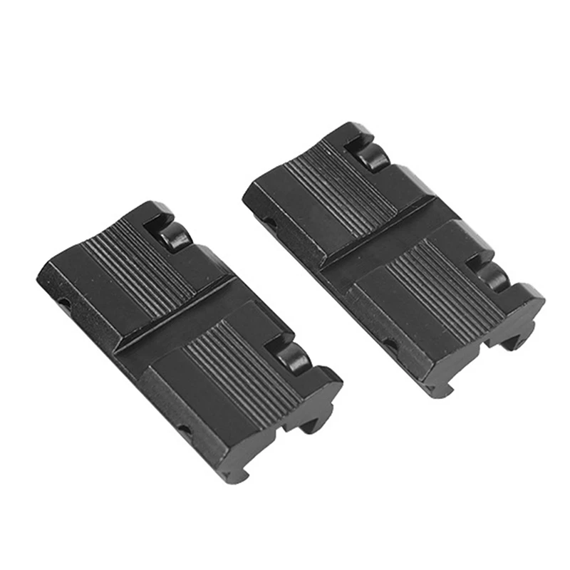 2Pcs Tactical Scope Adapter Mount Base 11mm Dovetail to 20mm Picatinny Rail Mount Hunting Rifle Ring Converter