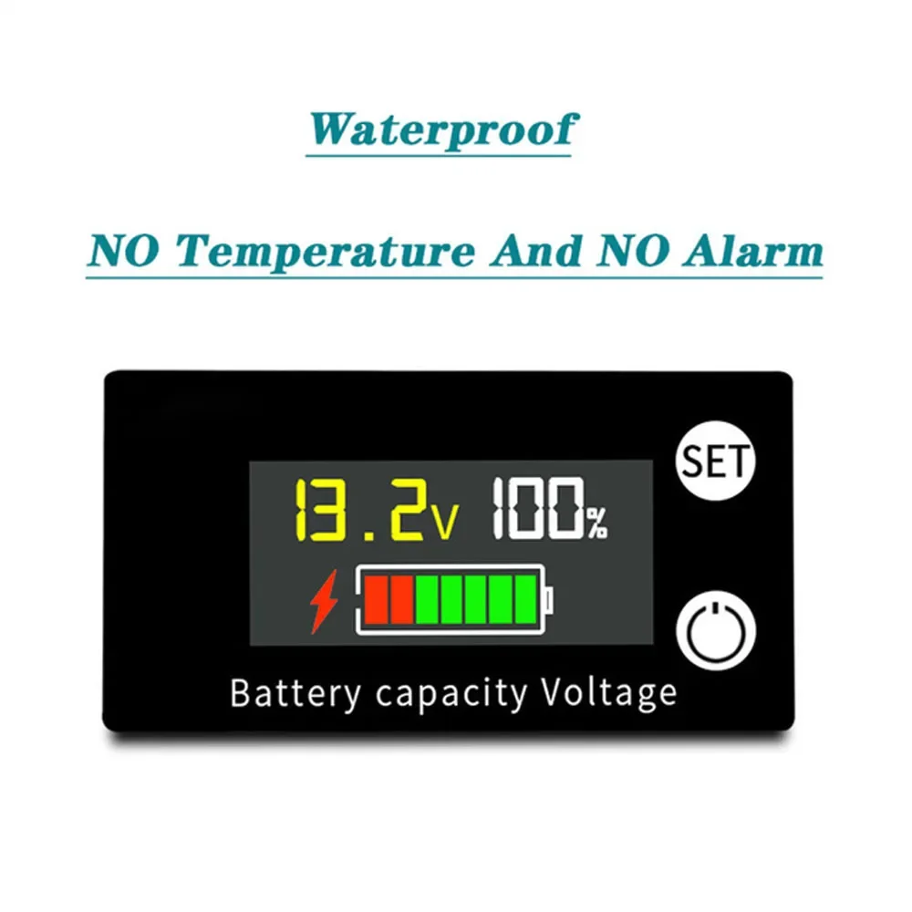 6133A DC 8V-100V Battery Capacity Indicator Lead Acid Lithium LiFePO4 Car Motorcycle Voltage Gauge 12V 24V 48V 72V voltage gauge