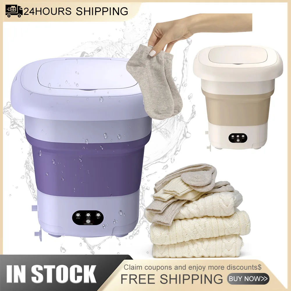 9L Portable Washing Machine, Folding Mini Washing Machine Sterilizing And Drying Machine Is Suitable For Baby Clothes