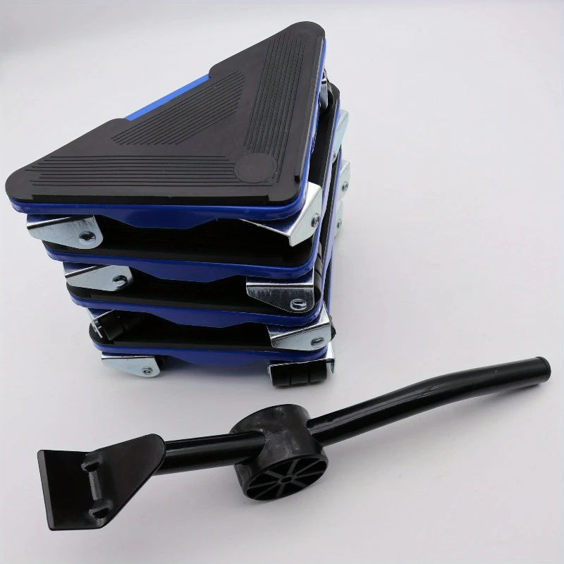 5pcs/set Heavy Duty Furniture Lifter Transport Tools Set 4 Move Roller 1 Wheel Bar Lifting Moving Furniture Helper 5