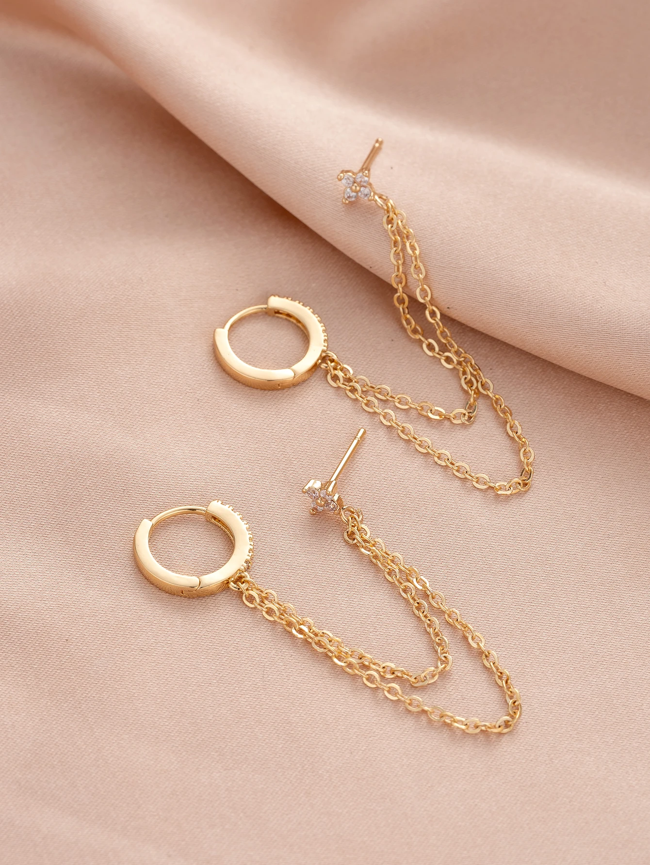 Gold Copper CZ Ear Cuff
