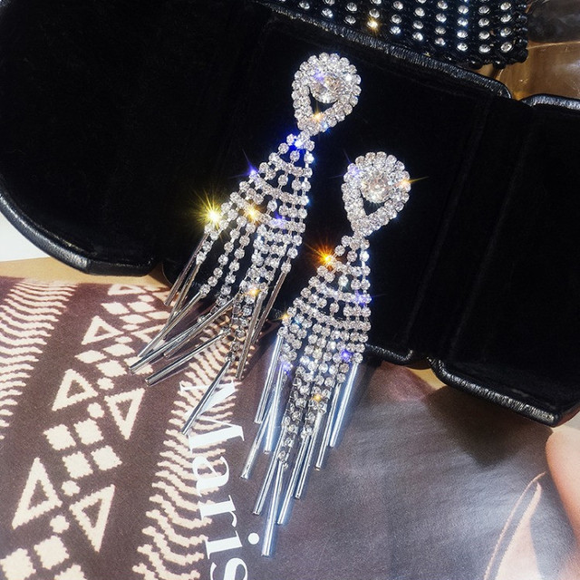 New Fashion Unique Personality Shiny Simple Love Tassel Peach Heart Earrings Party Jewelry Exquisite Gift Wholesale