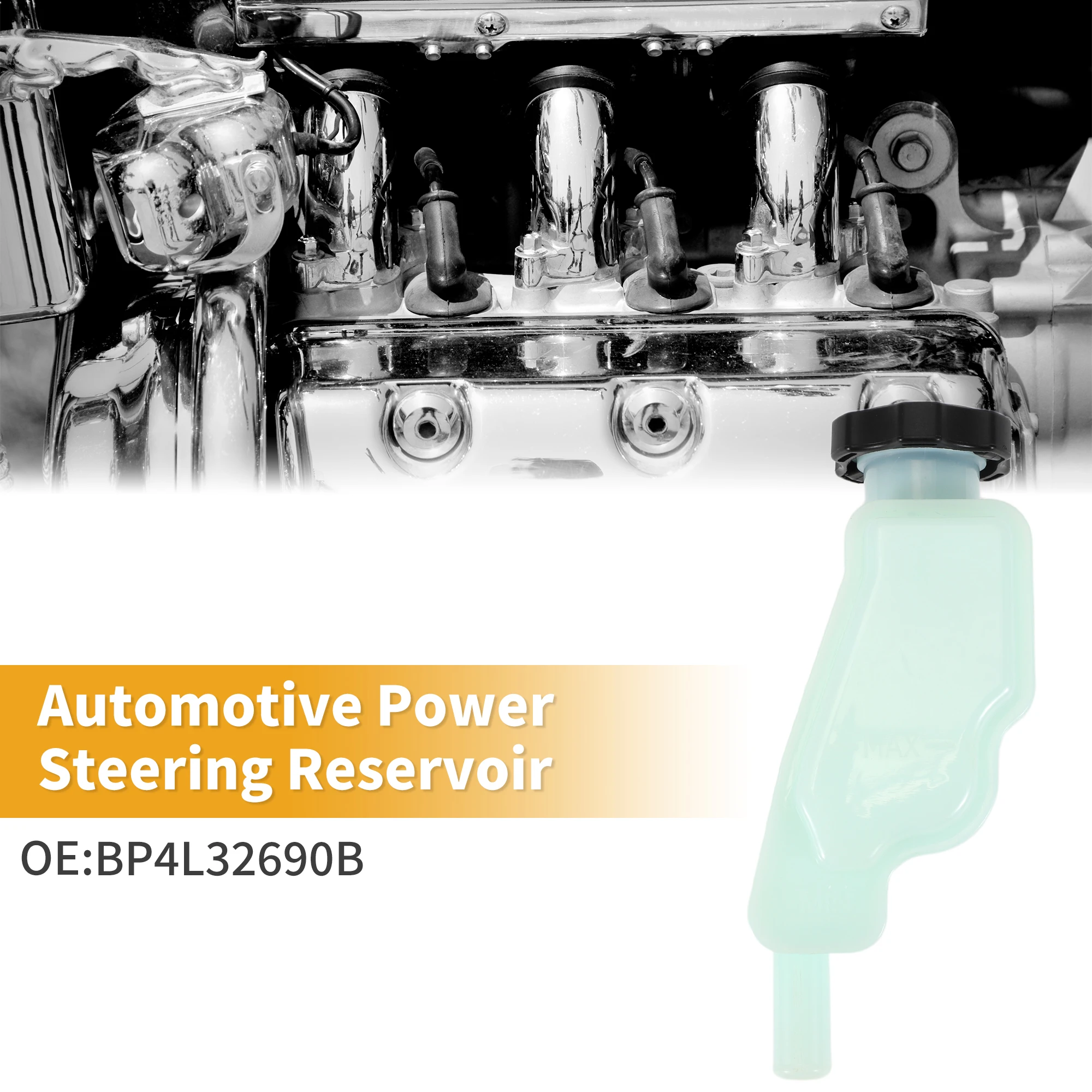UXCELL Automotive Power Steering Reservoir No.BP4L32690B for Mazda 3 2004 2005 2006 2007 2008 2009 Plastic