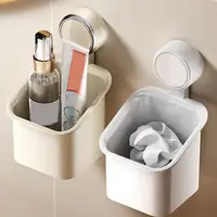 Shower Organizer Suction Wall Mounted Bath Organizer Shelf Drill-Free Bathroom Organizer Removable Shower Rack for Bathroom 2