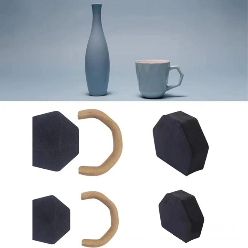 Pottery Mug Handle Molds Set of 12 DIY Cups Handle Making Mold Tool for Clay Ceramic Clay Cutters Coffee Mug Mold polymer clay tools pottery tools pottery sculpting tools