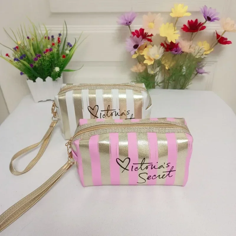 Portable striped makeup bag, small size, high-value handbag, mini portable makeup storage bag, waterproof women's bag cs013 2