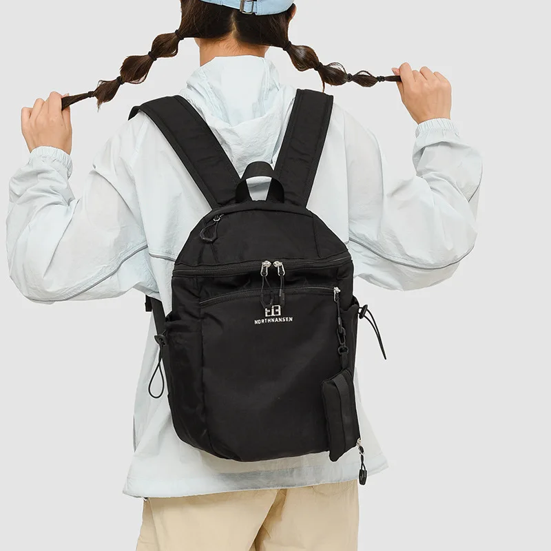 Large Capacity Short Trip Bag New Style Women's Commuter Backpack Fashion Color Block Lady's Double Shoulder Bag