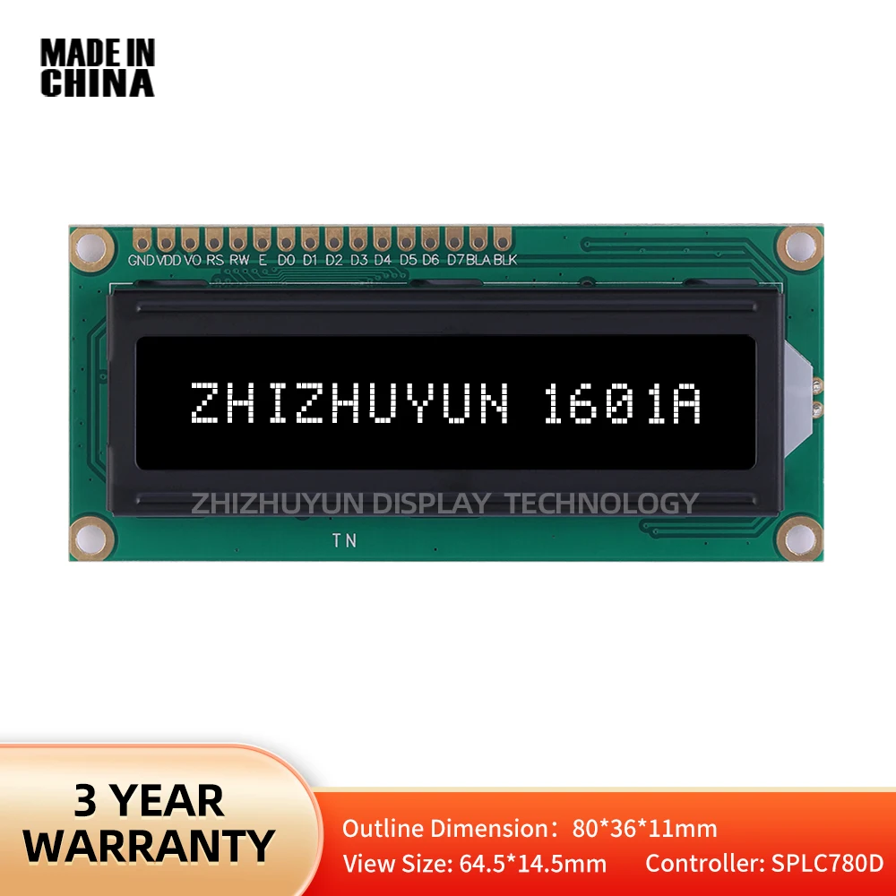 

Factory Price Stable Supply Of Goods LCD Module BTN Black Film 16X1 Dot Matrix Character LCM1601A Display Module