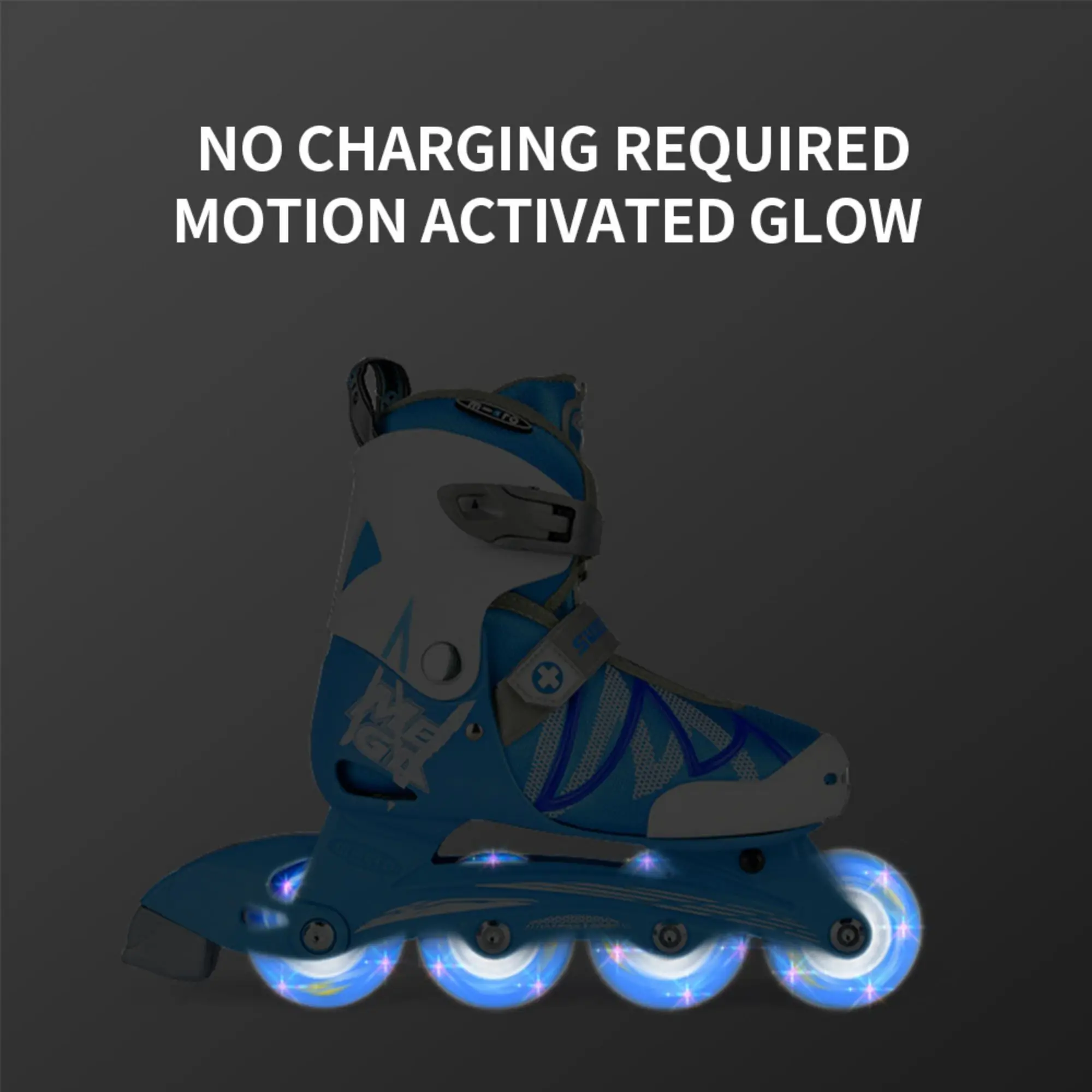 Kids Roller Shoes 4 Sizes Adjustable Roller Skates Flash Wheels For Kids Boys Girls