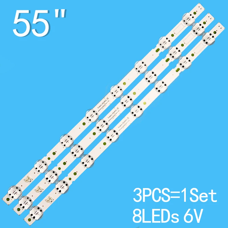 3PCS598mm LED Backlight Strip for LG 55UK6200PCA 55UK6360PSF 55UK6360 SSC_ TRIDENT_ 55UK63_ S SVL550AS48AT5 55UK6470 55UM6910PUC 1set 3psc for lig 55 lcd tv ssc 55uk63