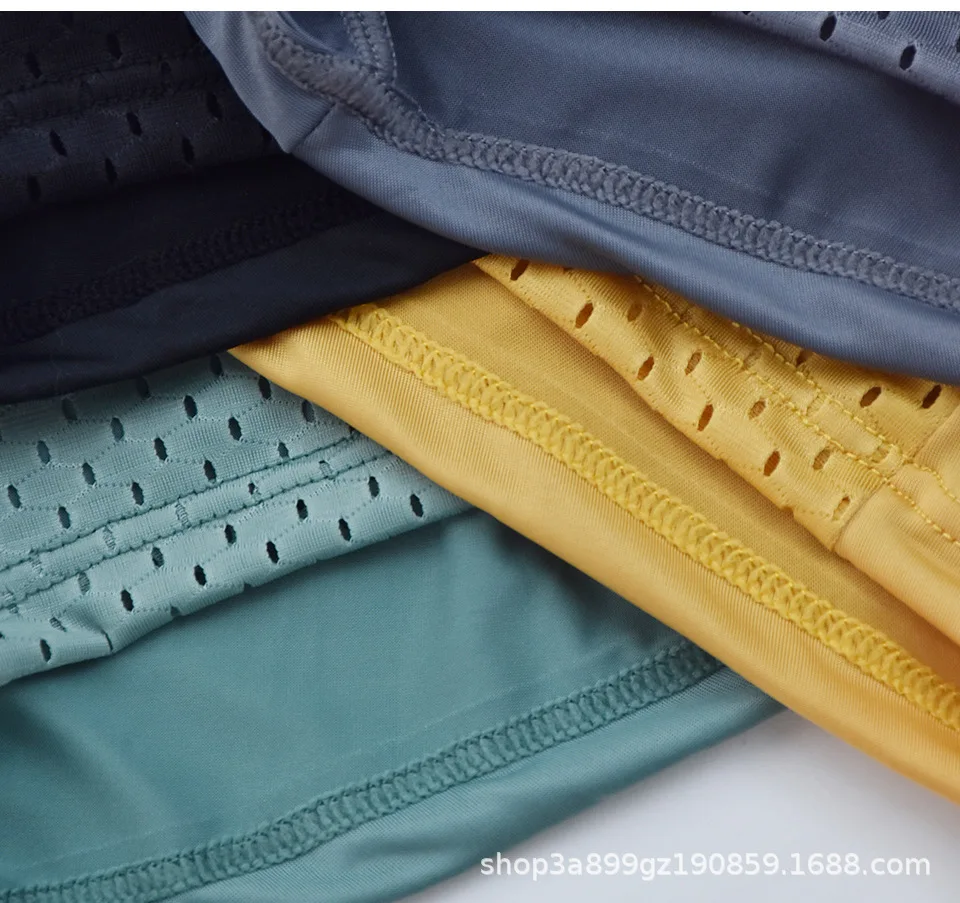 3Pcs Männer Höschen BoxerShorts Mann Unterwäsche Boxer Eis Seide Atmungsaktives Mesh Antibakterielle Männliche Unterhose Sexy Herren Shorts Briefs – Detail 14