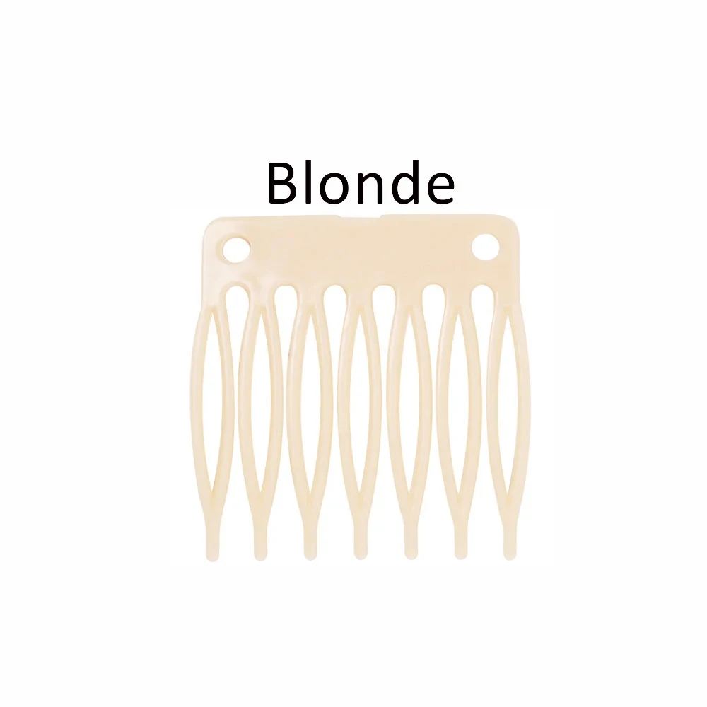 Hair Clips Wig Clips 50 Pcs/Lot Wig Accessories Hair Wig Plastic Combs and Clips For Caps Combs For Making Wigs Vogue Queen Products