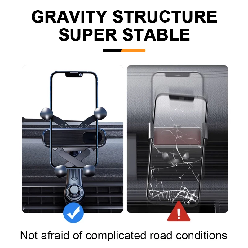 SEAMETAL Air Vent Car Phone Holder Telescopic Phone Mount Mini Size Auto Air Outlet Smartphone Support Universal for 4.7-7 Inch