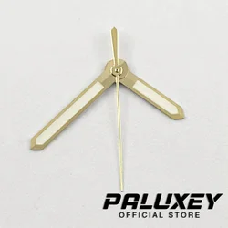 Gold and Silver Luminous Watch Hands with Green Glow (Gold)