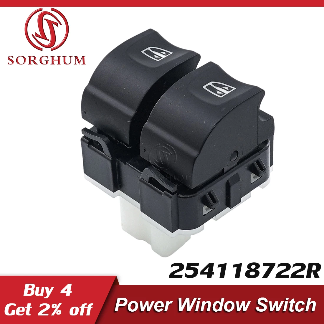 

Sorghum 254118722R 25411-8722R Electric Power Window Switch Lifter Button For Renault Captur Clio Symbol Thalia ZOE 2012-2021