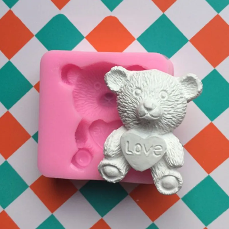 

LOVE Bear Silicone Mold Cake Kitchen Accessories Baking Decorating Tools For DIY Pastry Chocolate Candy Dessert Fondant Moulds