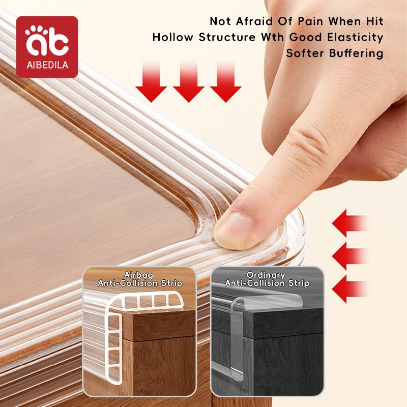 AIBEDILA Baby Protection Thickening PVC Transparent Edge Protection Strip safety Table Anti Collision Strip for Corner Drawers