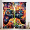 2Pcs Satisfactory Game Room Curtains Video Gaming Theme Colorful Decor Playroom Home Apartment Bedroom Living Room 6