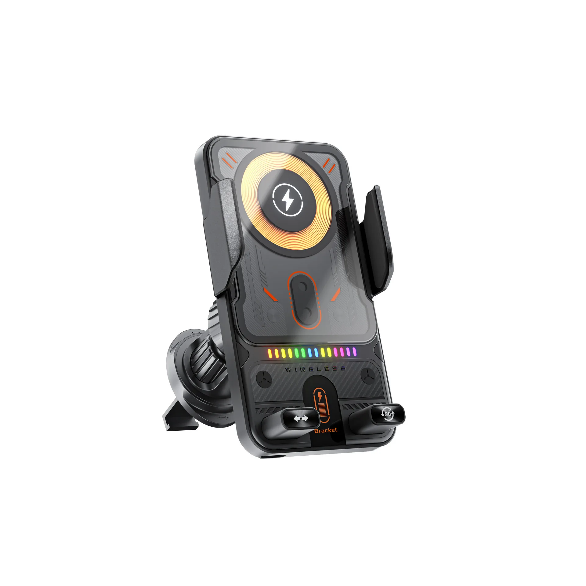 Auto Clamping 15W Wireless Car Charger with Super Fast Charging and Air Vent Phone Holder