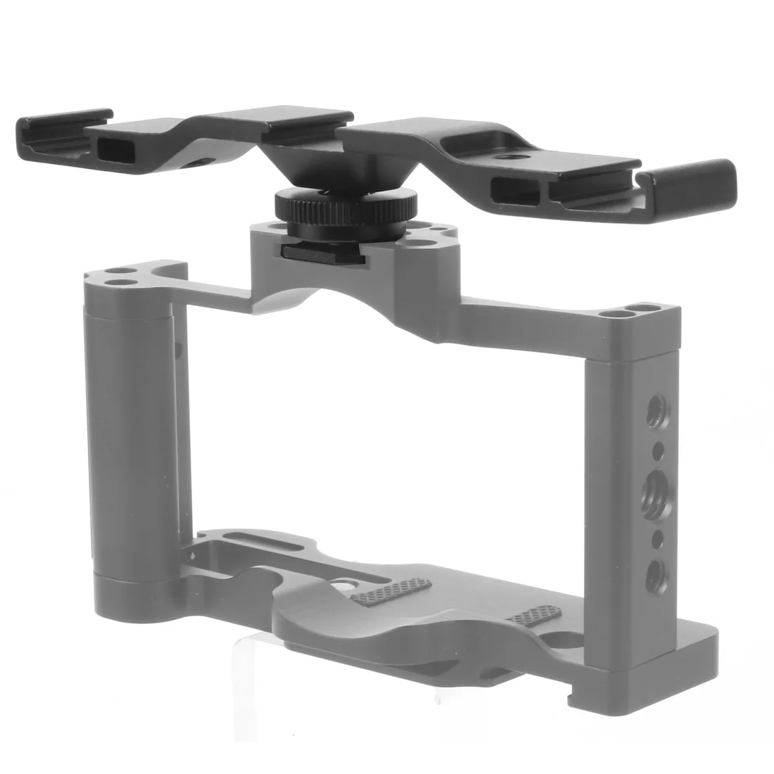 Double Cold Hot Shoe Adapter Mount Extension Holder Video Bracket for Canon for