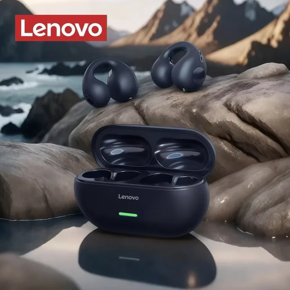 Lenovo Bluetooth Bone Conduction Earphones Wireless HiFi Stereo Sports Headphones Waterproof with Microphone for Gaming Music