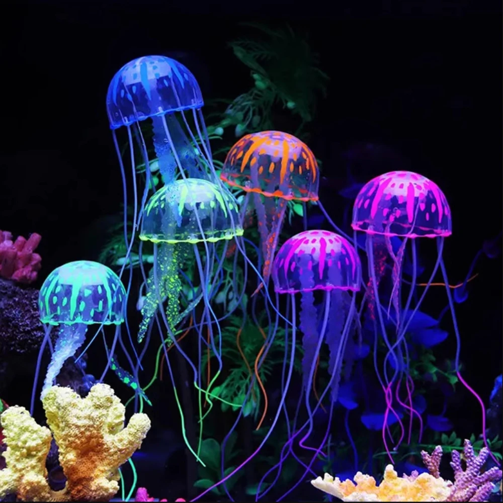 Aquarium Artificial Luminous Jellyfish Decoration Ornament Landscape fish tank ornaments fish tank decorations aquarium ornaments