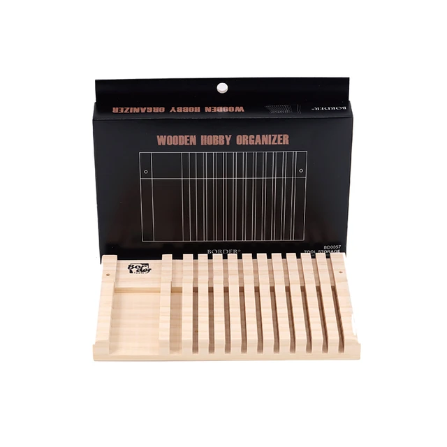 NEW Border BD0057 Tool Storage Wooden Hobby Organizer for Gundam