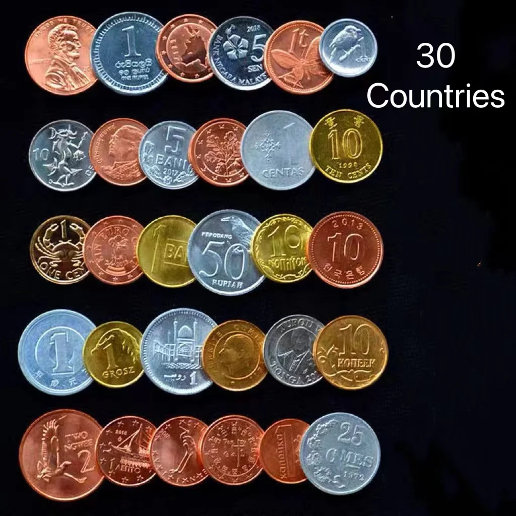 Монеты по всему миру, 30 стран - купить по выгодной цене | AliExpress