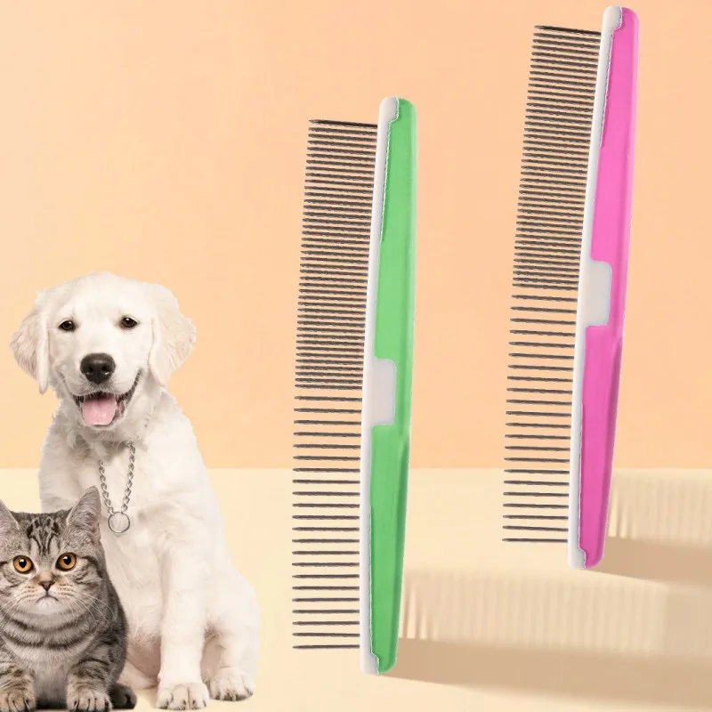 Cat Comb Stainless Steel Cat Brush Professional Combs for Cats Grooming Dog Hair Knot Opening Massage Cats Brush Pet Supplies
