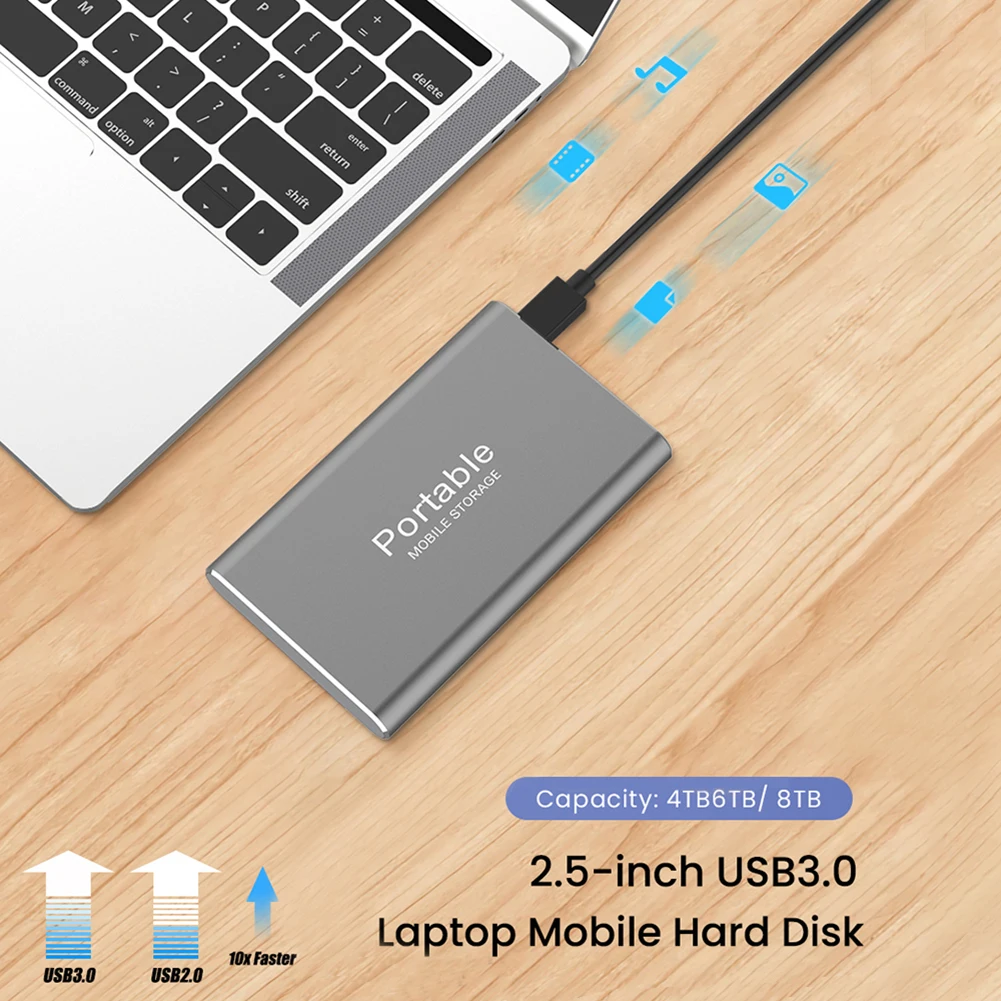 ޴  USB ϵ ũ 2/4/6/8TB ܺ ϵ 뷮 丮  ϵ ũ ũž Ʈ ȵ̵ Mac