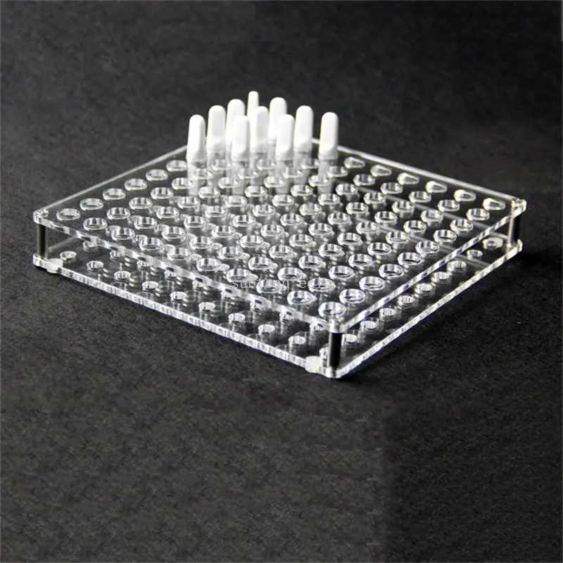 

Clear Acrylic Vape Cartridges Carts Display Rack Stand Base 100pcs Holes For CC-ell Cookies Choice 92A3 510 Ceramic Cartridge