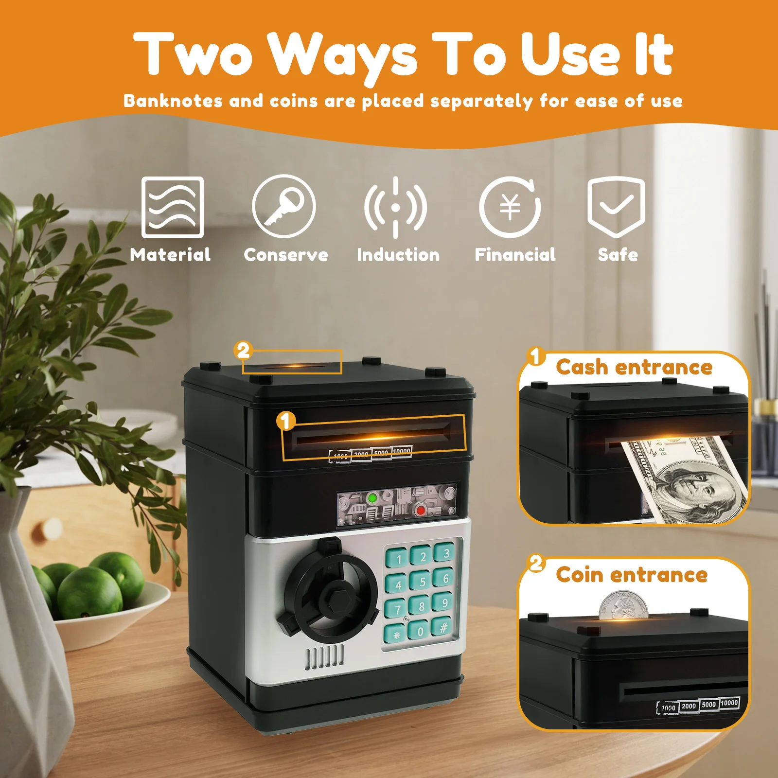 ABS Electronic Password Money Box Safe