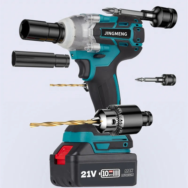 Electric Impact Wrench Cordless Brushless Electric Wrench Hand Drill Socket Power Tool For Makita 21V Battery