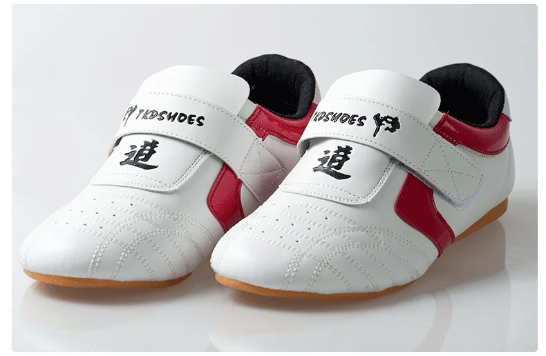 Description Picture 5 of itemTaekwondo Shoes Martial Arts Sneaker Boxing Karate Kung Fu Tai Chi Shoes Red Stripes Sneakers Lightweight Shoes