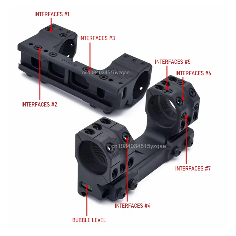 Tube Rifle Scope Mount Ring 30/34MM 1.89"/1.5"Height 0 MIL/0 MOA Fit Picatinny Rail W/NV Equipment Bubble Level SP-3002/SP-4002 rifle scope mount ring,rifle scope mount,picatinny rail accessories,scope bubble level