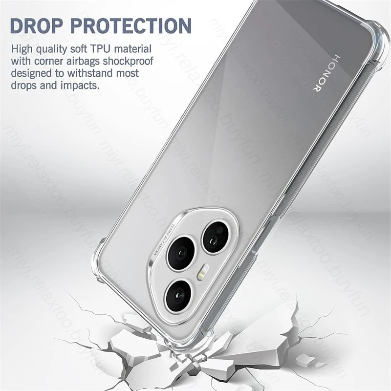 Ultra-Thin Clear TPU Soft Back Cover with Lens Protection