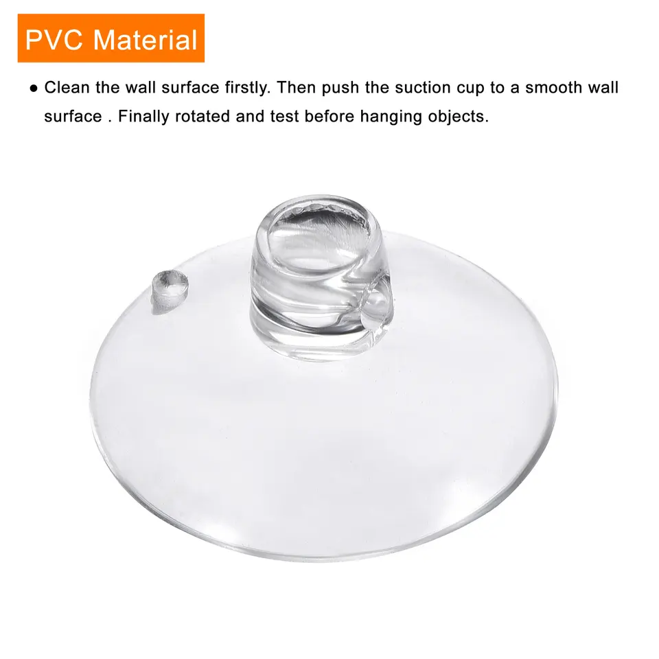 SIOPPKIK 4 Pezzi 30 mm Ventose Versatili Trasparente con Filettatura Plastica Sucker Pad Senza Ganci Trasparente PVC, Morbido Forte Aspirazione, per mobili, cucina e vetro, ecc